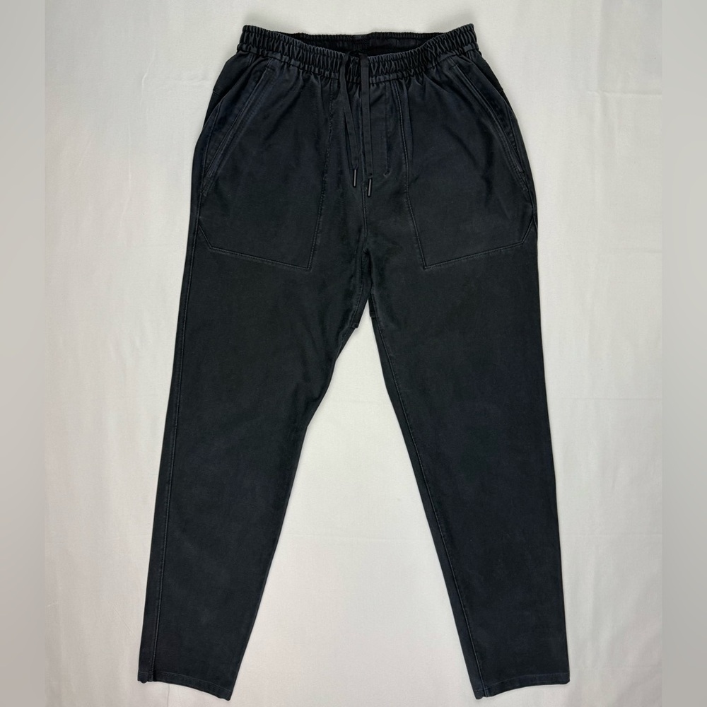 Lululemon Mens Bowline Pants Sz Small Black Utilitech Tapered Drawstring B8
